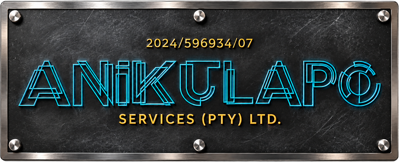 Aníkúlápó Services (PTY) Ltd name plate, registration number 2024/596934/07